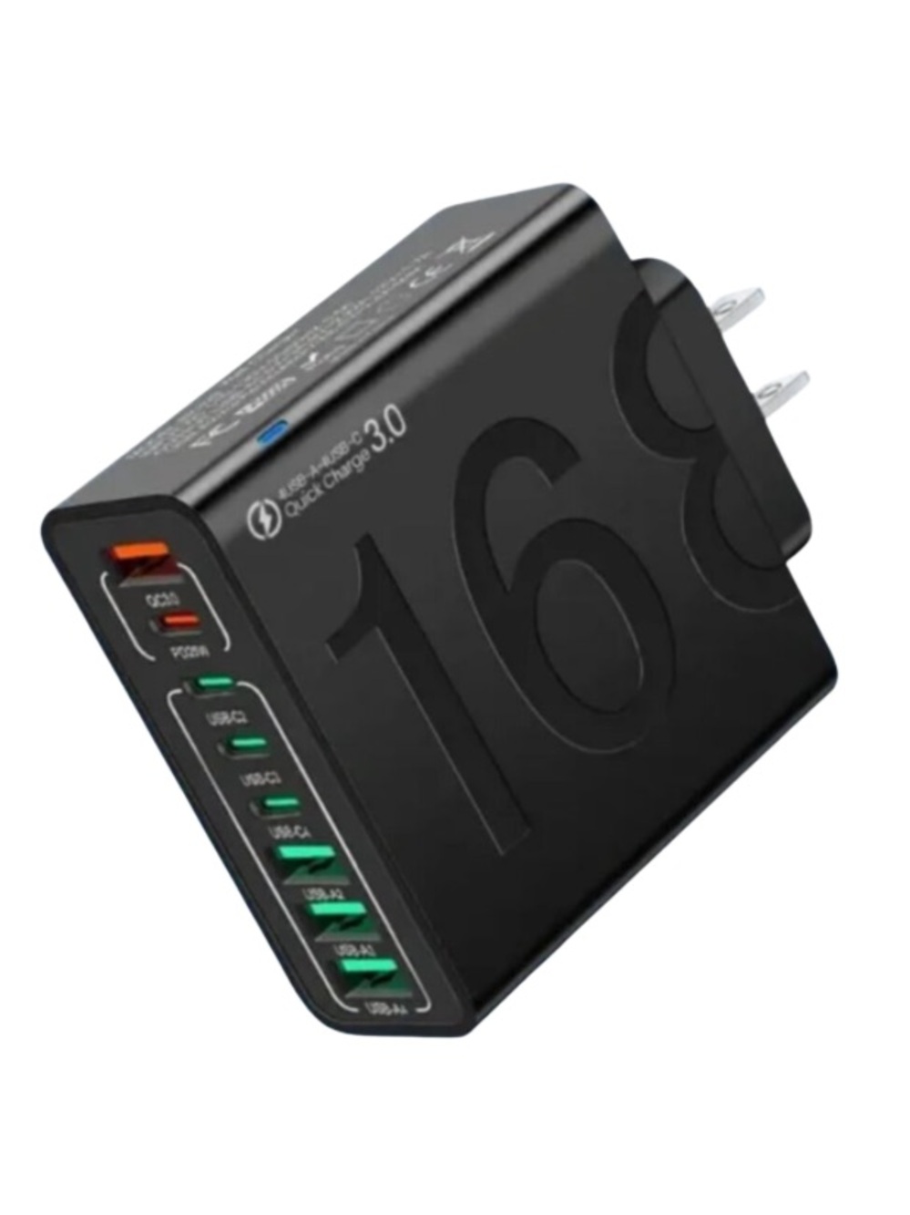 Ultra FAST Charge 8-Port 4 USB-A 4 USB-C Power Adapter - PACK OF 2 - GIFTABLE